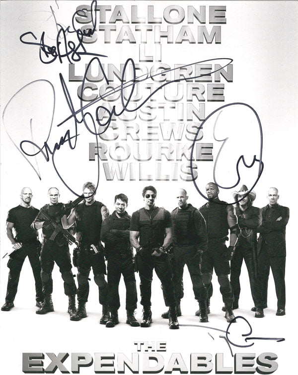 The Expendables Cast Autographed 8x10 photo