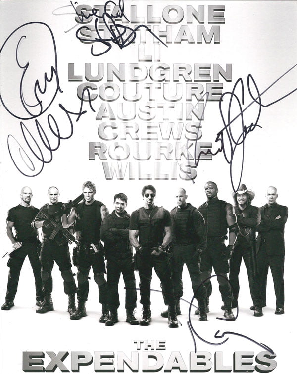 The Expendables Cast Autographed 8x10 photo